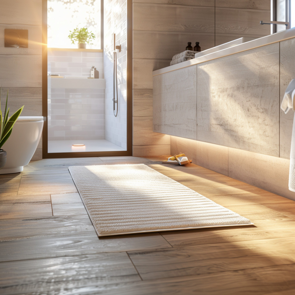 3. Installer un nouveau revêtement de sol dans la salle de bains 