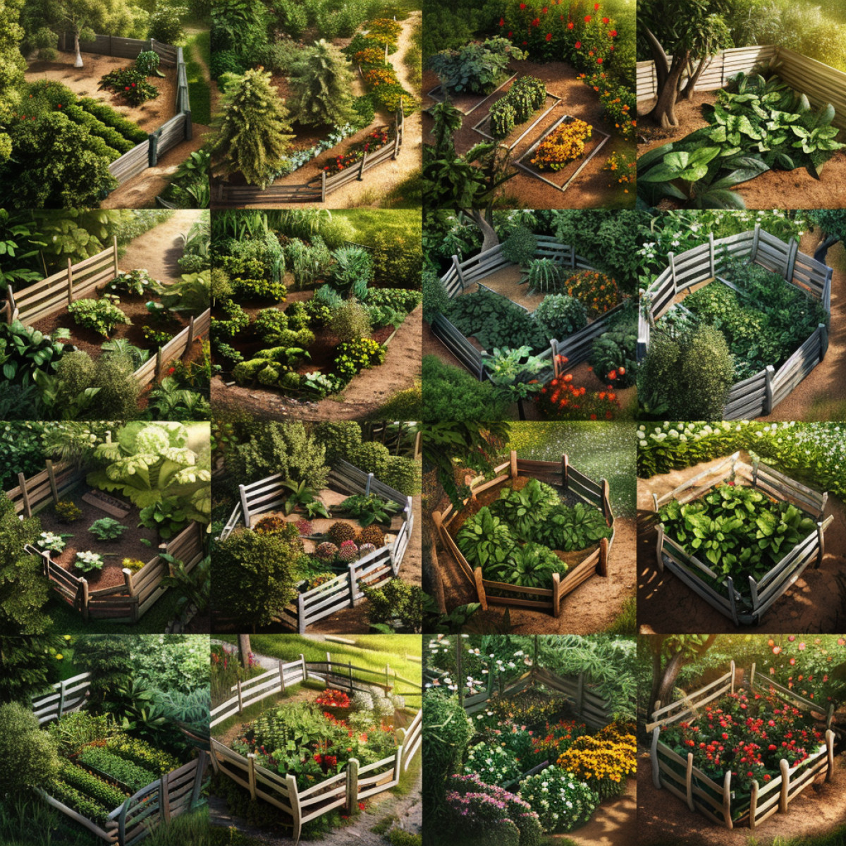 Divers types de potagers